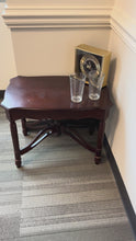 Load and play video in Gallery viewer, Bombay Company Side Table – Mahogany Finish, 25x15.5
