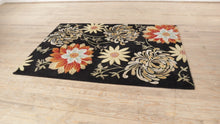 Load and play video in Gallery viewer, Black Blossoms Rug - 5 x 7.6
