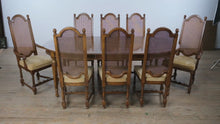 Load and play video in Gallery viewer, Drexel Bishopgate Collection Oak Dining Set – English Tudor Style
