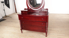 Load and play video in Gallery viewer, Collector&#39;s Cherry Empire Dresser - Davis Cabinet Co
