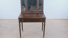 Load and play video in Gallery viewer, Antique Mahogany Vanity Dressing Table with Tri Fold Mirror
