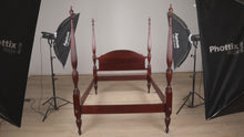 Load and play video in Gallery viewer, Heirloom Mahogany Tall Post Full Size Bed by Craftique
