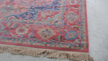 Load and play video in Gallery viewer, Vintage Karastan Medallion Serapi Wool Area Rug 88 x 12 USA Design 736
