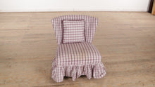 Load and play video in Gallery viewer, Purple Plaid Slipper Chair
