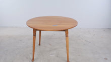 Load and play video in Gallery viewer, Vintage Round Solid Wood Dining Table with Plank Top
