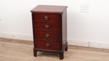 Load and play video in Gallery viewer, Mahogany Troon 4-Drawer Nightstand
