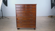 Load and play video in Gallery viewer, Southern Furniture Solid Pine 10-Drawer Chest – Dovetailed Storage Beauty
