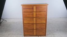 Load and play video in Gallery viewer, Lea Furniture Oak Five Drawer Tall Chest of Drawers
