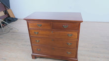 Load and play video in Gallery viewer, Craftique Heirloom Mahogany 5-Drawer Bachelor’s Chest – Rare Find
