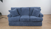 Load and play video in Gallery viewer, Sherrill Luxury Blue Upholstered Sofa
