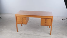 Load and play video in Gallery viewer, Danish Modern Teak Executive Desk with Six Drawers
