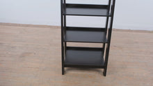 Load and play video in Gallery viewer, Modern Espresso Ladder Bookcase Shelf Unit
