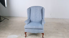 Load and play video in Gallery viewer, Best Chairs Traditional Blue Wingback Accent Chair- Online Only
