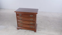 Load and play video in Gallery viewer, Vintage Harden Cherry Four Drawer Nightstand with Pull Out Slides
