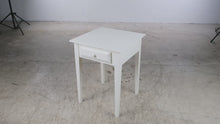 Load and play video in Gallery viewer, White Side Table with Drawer

