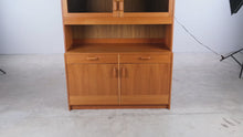 Load and play video in Gallery viewer, Clausen Møbler Danish Modern Teak China Cabinet Display Hutch Credenza
