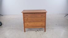 Load and play video in Gallery viewer, Antique Mission Arts and Crafts Oak Three Drawer Chest
