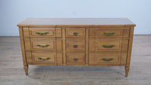 Load and play video in Gallery viewer, Mid-Century Milano Collection by Kent Coffey – 9-Drawer Dresser with Mirror
