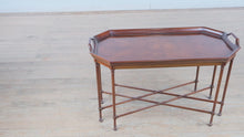 Load and play video in Gallery viewer, Traditional Inlaid Butler’s Tray Table – Federal Style with Octagonal Top
