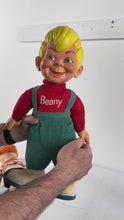 Load and play video in Gallery viewer, Vintage Mattel Beany Pull String Talking Doll 1960s Beany and Cecil Character
