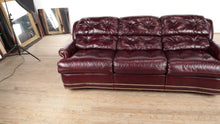 Load and play video in Gallery viewer, Merlot Reclining Leather Couch
