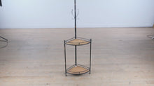 Load and play video in Gallery viewer, Black Metal Corner Hat &amp; Coat Rack with Shelves
