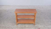 Load and play video in Gallery viewer, Mission Style Oak Three-Tier Console Table and Bookshelf
