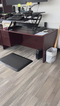 Load and play video in Gallery viewer, Mahogany Finish Work Desk with Drawer and File Cabinet
