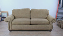 Load and play video in Gallery viewer, Flexsteel Queen Sleeper Sofa with Pull Out Bed in Textured Upholstery
