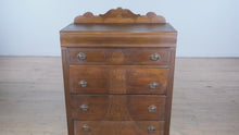 Load and play video in Gallery viewer, Circa 1930s Art Deco Chest of Drawers with Carved Detail
