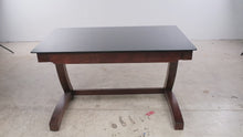 Load and play video in Gallery viewer, Whalen Contemporary Wood Writing Desk with Black Glass Top
