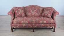 Load and play video in Gallery viewer, Pennsylvania House Chippendale Style Upholstered Sofa in Red Damask
