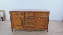 Load and play video in Gallery viewer, Hickory White French Provincial Solid Wood Sideboard Buffet
