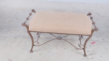Load and play video in Gallery viewer, Ashley Furniture Wrought Iron Upholstered Bench
