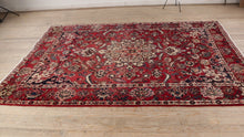 Load and play video in Gallery viewer, Ruby Red Ghandi Rug - 6.1 x 10.5
