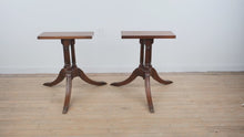 Load and play video in Gallery viewer, Triple-Pillared Mahogany Pedestals – Pair (24&quot; x 8&quot;) – Online Exclusive
