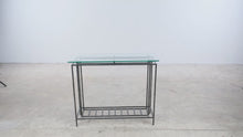 Load and play video in Gallery viewer, Iron and Glass Console Table with Lower Shelf
