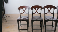 Load and play video in Gallery viewer, Set of 4 Pier 1 Marchella Counter Height Barstools
