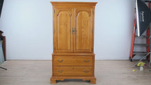 Load and play video in Gallery viewer, Sumter Furniture Solid Oak Armoire Wardrobe Cabinet

