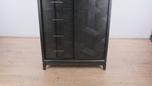Load and play video in Gallery viewer, Magnussen Proximity Heights Door Chest B4450-13, Charcoal Gray Storage Cabinet 44x64
