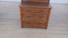 Load and play video in Gallery viewer, Antique Oak Washstand with Towel Rack

