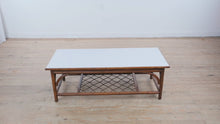 Load and play video in Gallery viewer, Rattan Coffee Table with White Laminate Top
