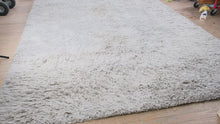 Load and play video in Gallery viewer, Large Shag Area Rug 9 x 12 Light Gray Plush High Pile Modern Neutral
