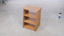 Load and play video in Gallery viewer, Solid Oak Open Bookcase 3 Shelf Mission Style Side Table 24 Inch
