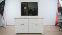 Load and play video in Gallery viewer, Briar Lake Farmhouse Dresser in Antique White with Mirror
