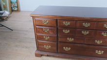 Load and play video in Gallery viewer, Traditional Cherry Chippendale Dresser by American Drew
