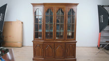 Load and play video in Gallery viewer, Jamestown Sterling Solid Cherry Lighted China Cabinet
