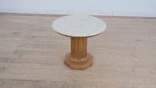 Load and play video in Gallery viewer, Marble-Top Pillared Pedestal Stand
