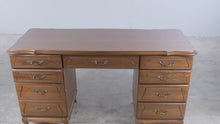 Load and play video in Gallery viewer, French Provincial Eight Drawer Executive Desk

