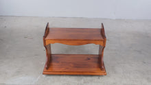 Load and play video in Gallery viewer, Solid Wood Two Tier Rolling Bookcase Magazine Rack
